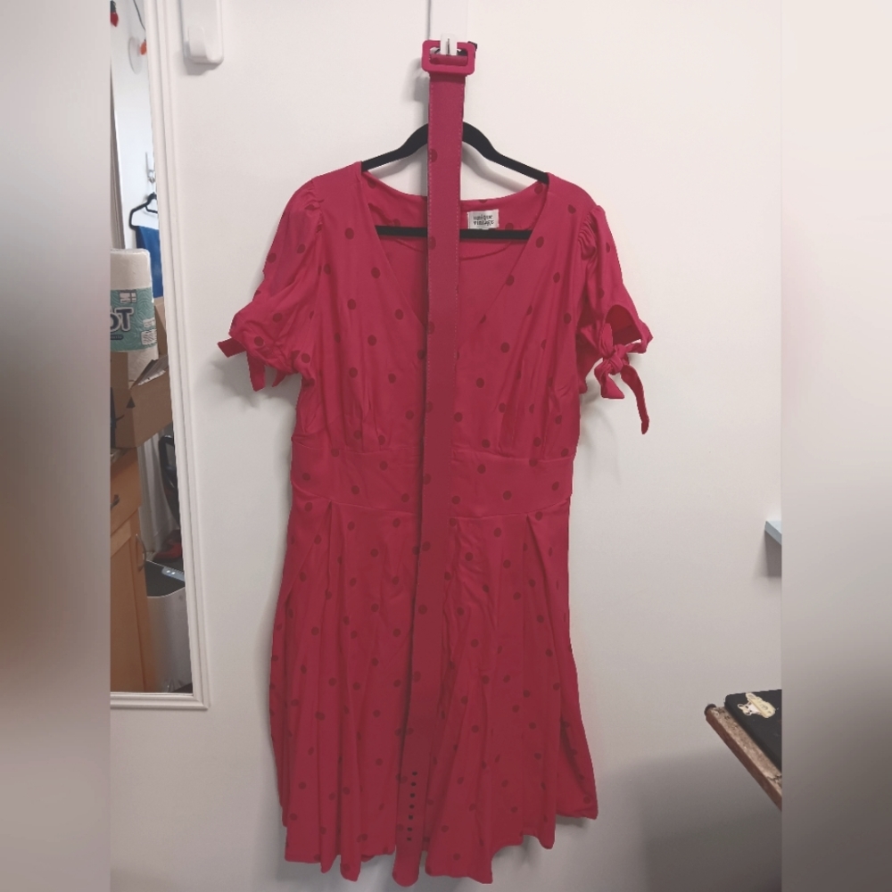 Polka dot pink dress